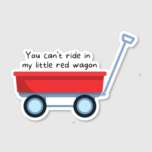 Little Red Wagon Vinyl Sticker
